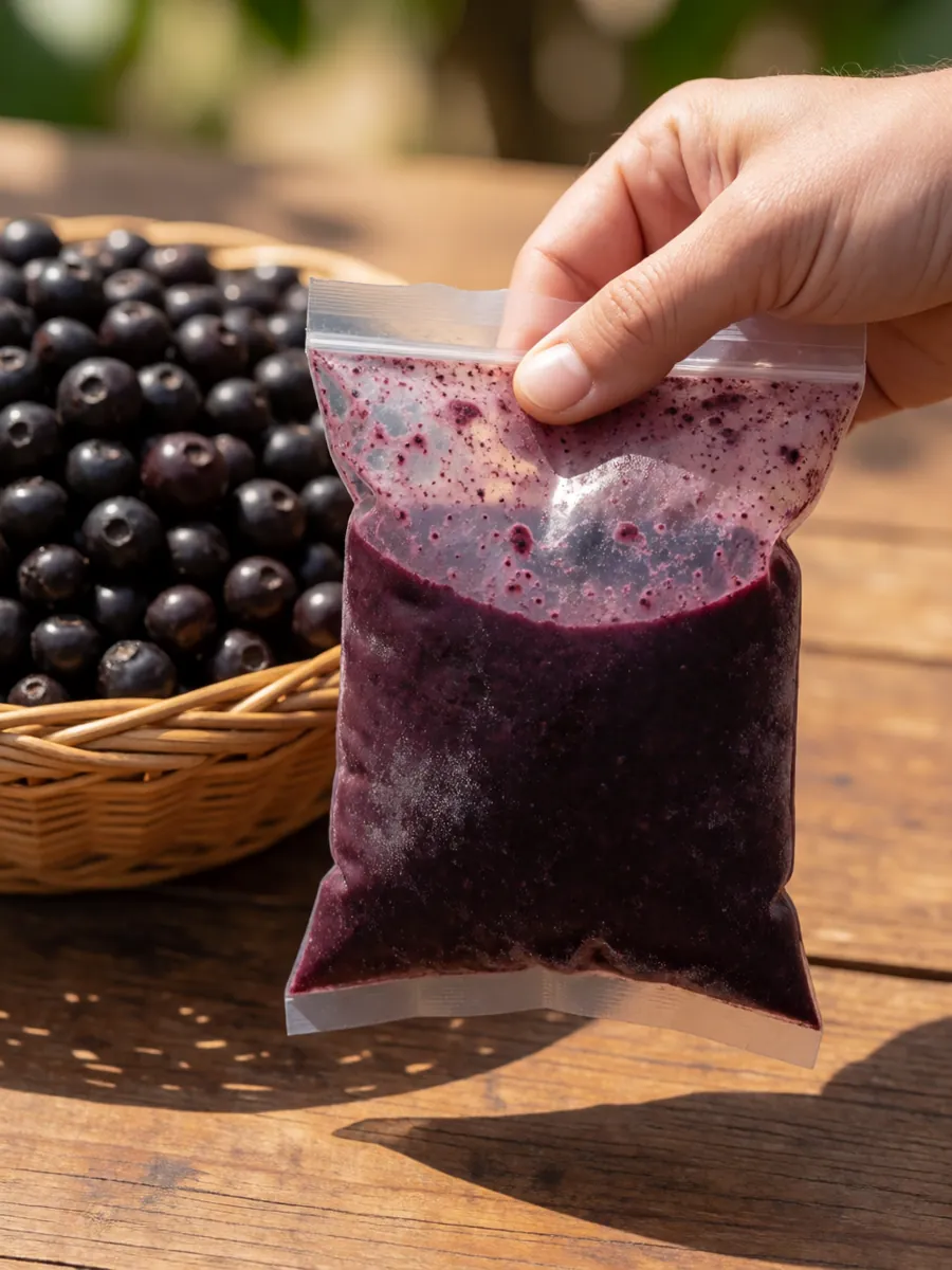 Polpa de açaí para levar